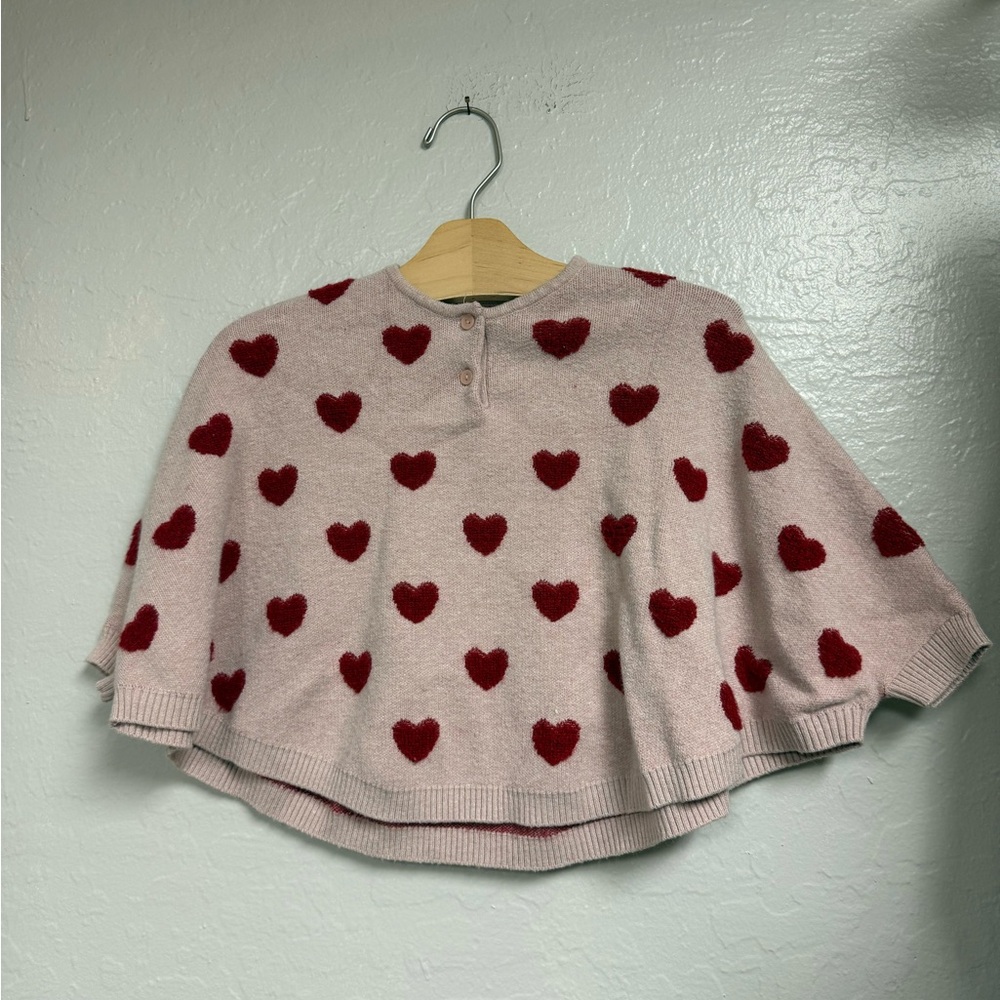 $23 ADD ON zara poncho embroidered hearts 3-4Y Hanna Andersson Janie and Jack